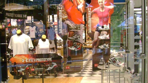 Finish Line Under Armour Window Display