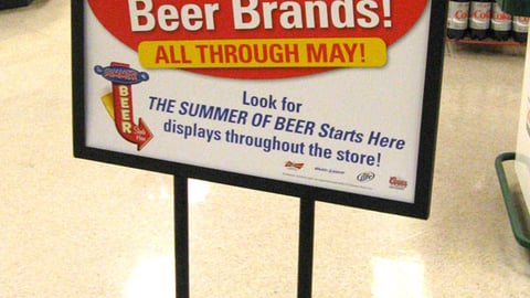 Kroger 'Summer of Beer' Stanchion Sign