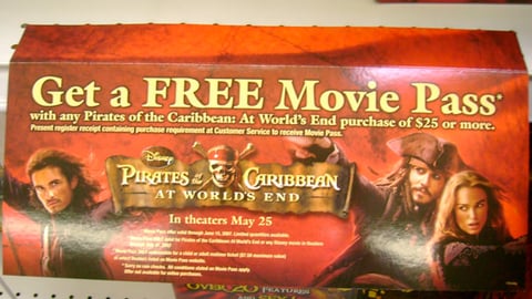 Toys "R" Us 'Pirates' Shelf Sign