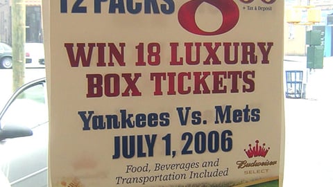 Budweiser Regional Baseball Window Cling