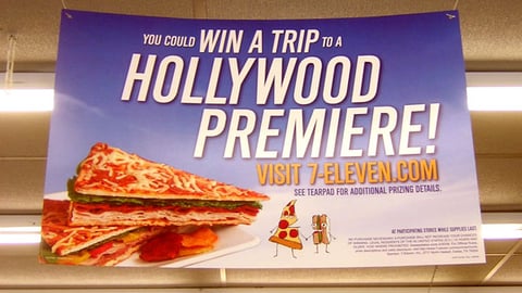 7-Eleven P'Eatzza Sweeps Ceiling Hanger