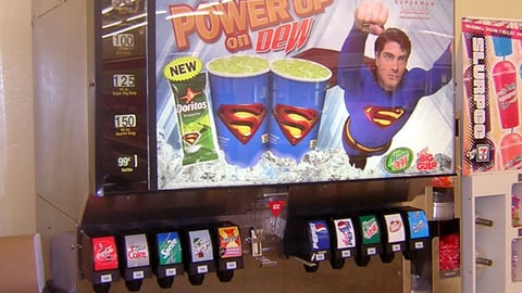 7-Eleven/PepsiCo 'Superman' Fountain Translite