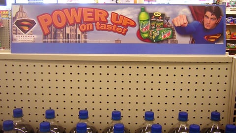 PepsiCo/7-Eleven 'Superman' Shelf Header