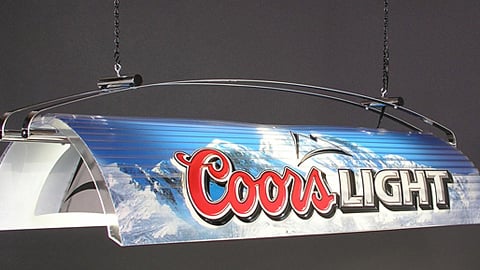 Coors Light Pool Table Lamp