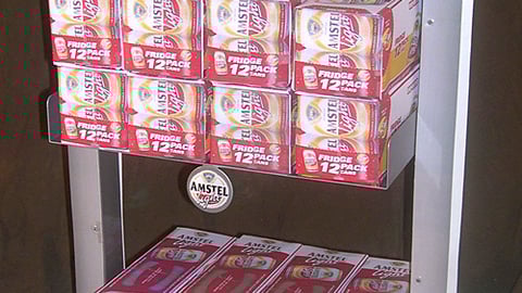 Amstel Light Fridge Pack Floor Display