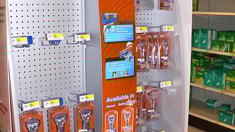 Gillette Fusion Razor Endcap