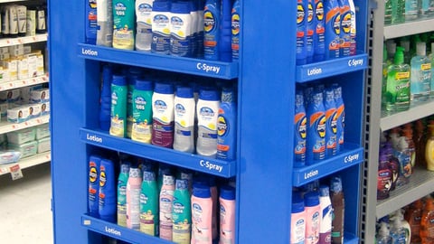 Coppertone Walmart Endcap Floorstand