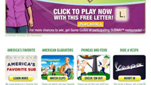 'Scrabble at Subway' Email