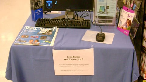 Wal-Mart Dell Demonstration Table