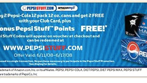 Safeway Pepsi-Cola Incentive Feature