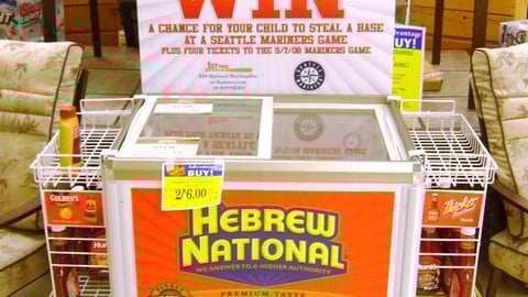Hebrew National QFC Baseball Display
