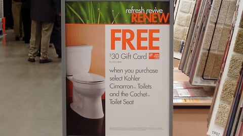 Home Depot 'Seize the Summer' Stanchion Sign