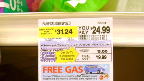 ShopRite 'Free Gas' P&G Shelf Tag