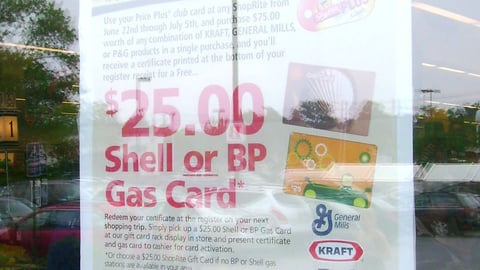 ShopRite 'Free Gas' Window Poster