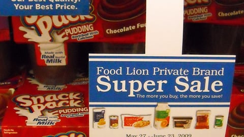 Food Lion Private Label Incentive Shelf Dangler