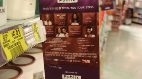 Pantene 'Total You Tour' Shelf Sign