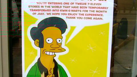 7-Eleven Kwik-E-Mart Door Sign