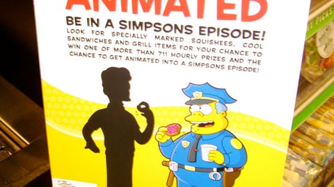 7-Eleven <I>The Simpsons' Sweeps Counter Card