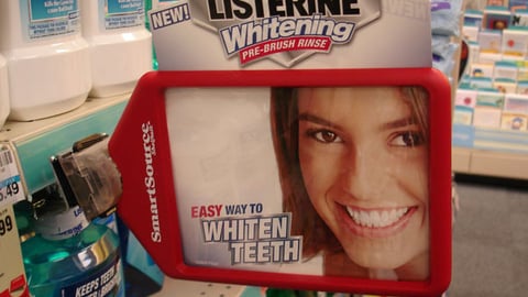 Listerine Whitening Shelf Talker