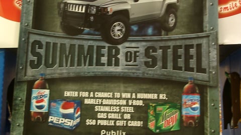 Pepsi/Publix Sweeps Sign