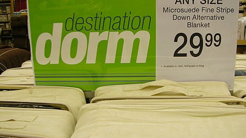 Linens 'n Things 'Destination Dorm' Shelf Sign