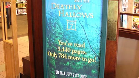 Barnes & Noble 'Deathly Hallows' Sign