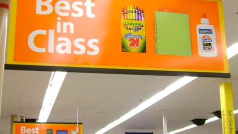 Wal-Mart 'Best in Class' Ceiling Banner