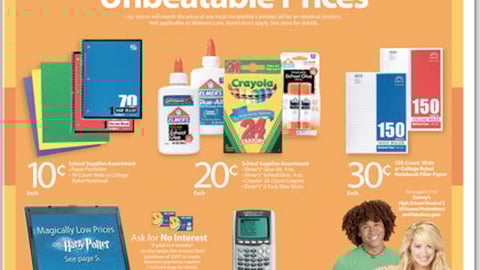 Wal-Mart Back-to-School Circular Cover