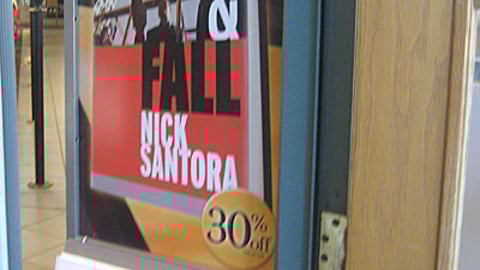 Borders 'Slip & Fall' Stanchion