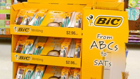 Bic Back-to-School Pallet Display