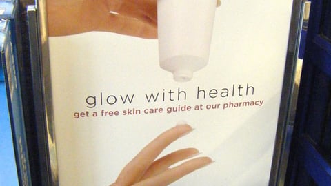 Rite Aid 'Glow with Health' Stanchion Sign