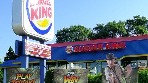 Burger King "Indiana Jones" Yard Sign