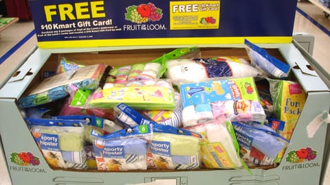 Fruit of the Loom/Kmart Pallet Display