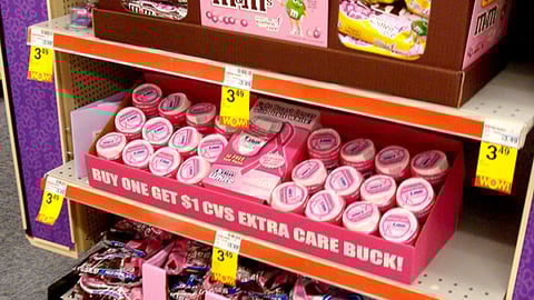 CVS Pink Extra Bucks Shelf Trays