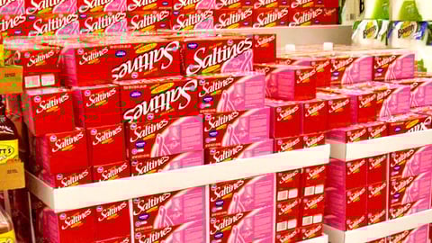 Kroger Saltines 'Giving Hope' Case Stack