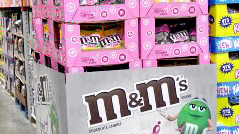 M&M's Breast Cancer Awareness Pallet