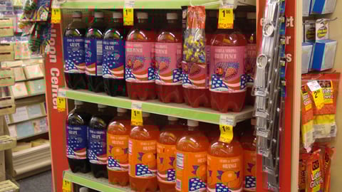 CVS Stars and Strips Soft Drink Endcap