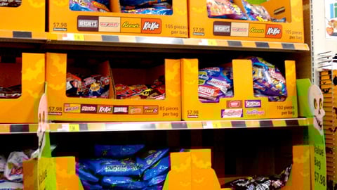 Walmart Jumbo Halloween Candy Merchandising