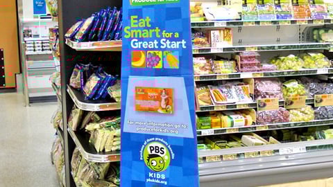 Publix Produce for Kids PBS Standee