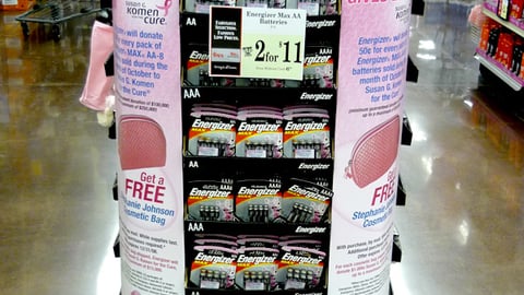 Energizer Pink Cosmetics Bag Quarter Pallet