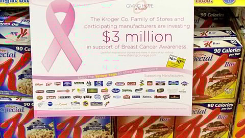 Kroger 'Giving Hope a Hand' Shelf Sign