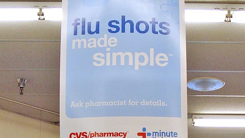 CVS Flu Shots Ceiling Sign
