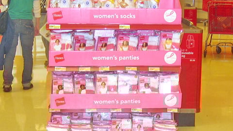 Hanes Breast Cancer Awareness Target Endcap
