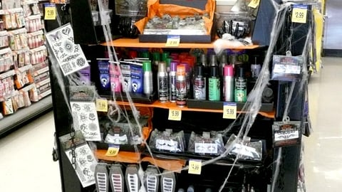 Walgreens Halloween Cosmetics Endcap