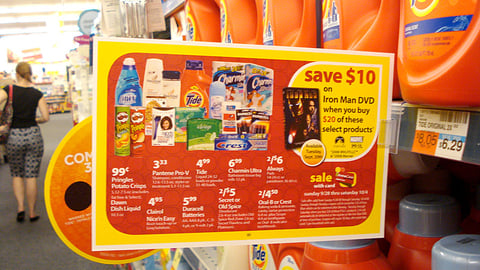 CVS P&G 'Iron Man' Shelf Sign