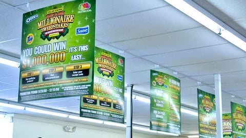 Dollar General 'Millionaire' Ceiling Signs