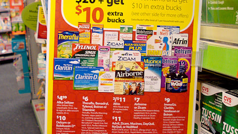 CVS Cough & Cold Rebate Shelf Sign