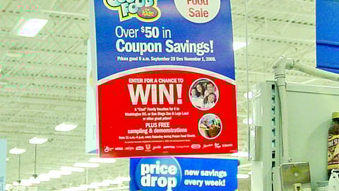 Meijer 'Cool Food for Kids' Aisle Violator