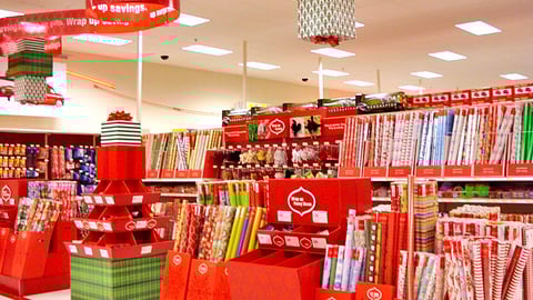 Target Gift Wrap Merchandising