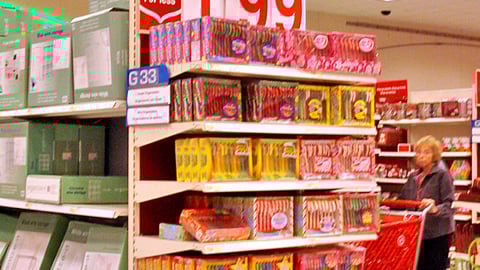Target 'Wrap Up Savings' Candy Cane Endcap